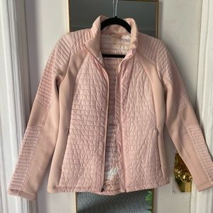 Pink puffer jacket